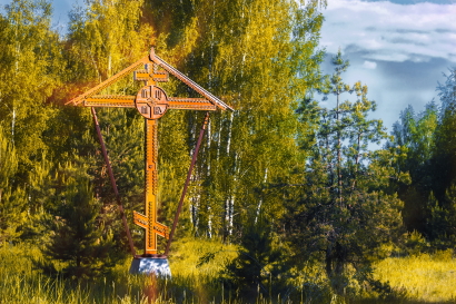 Cross and forest