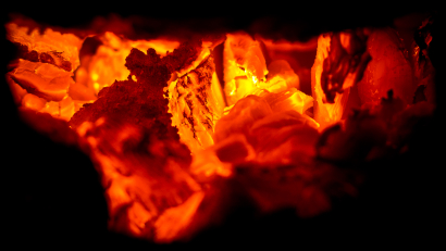 Coals of a fire