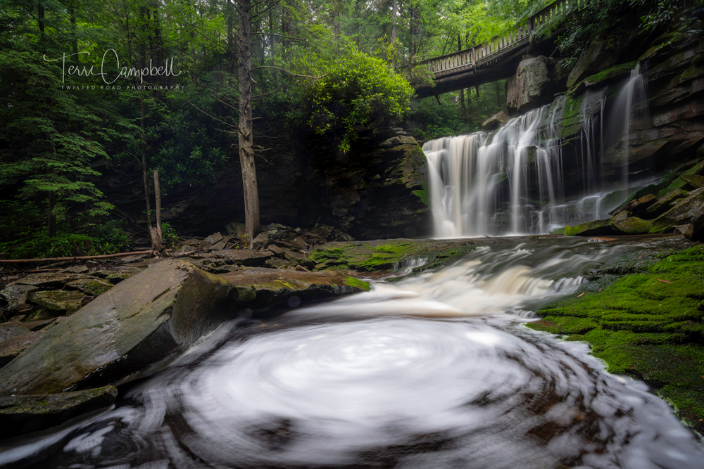 Waterfall With a Polarizer